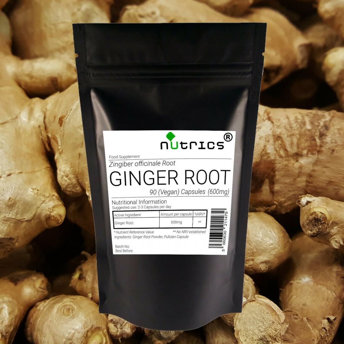 ginger-root-capsules-supplement-amino-acid-vegan-vegetarian-powder-tablets